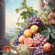 Схема вышивки «виноград»