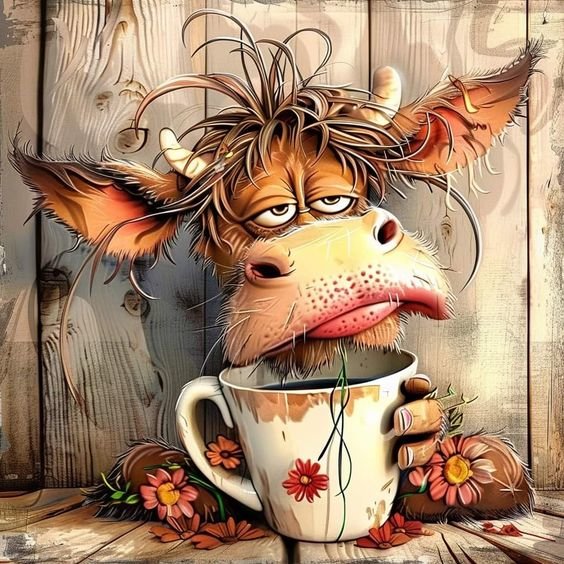 Похмелье))) - завтрак, корова - оригинал