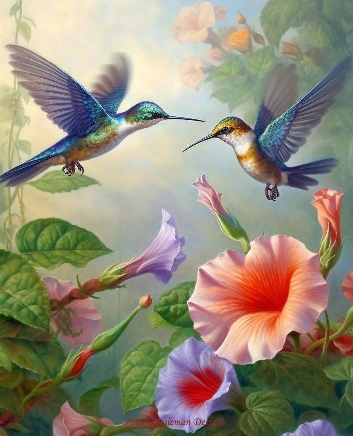 Колибри - птицы - оригинал