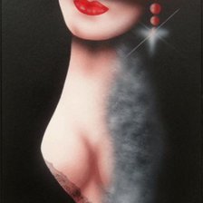 Схема вышивки «Девушка в шляпе»