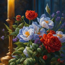 Схема вышивки «свеча горела»