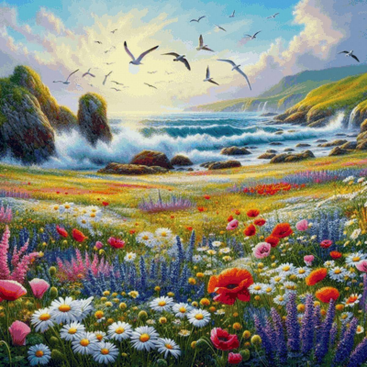 Морской берег - пейзаж - предпросмотр