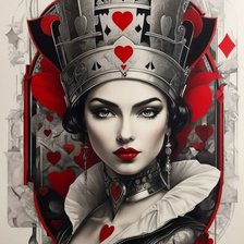 Схема вышивки «Королева червей»