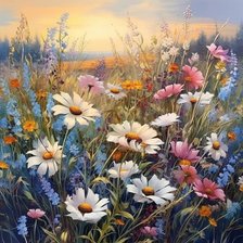 Схема вышивки «полевые цветы 01»