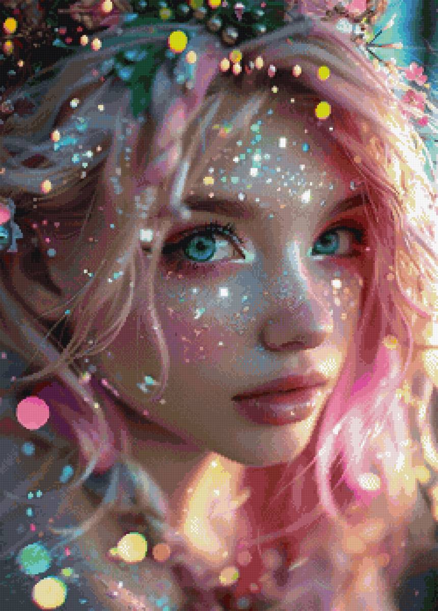 Незнакомка но красивая) - магия, девушка, портрет, волшебство - предпросмотр