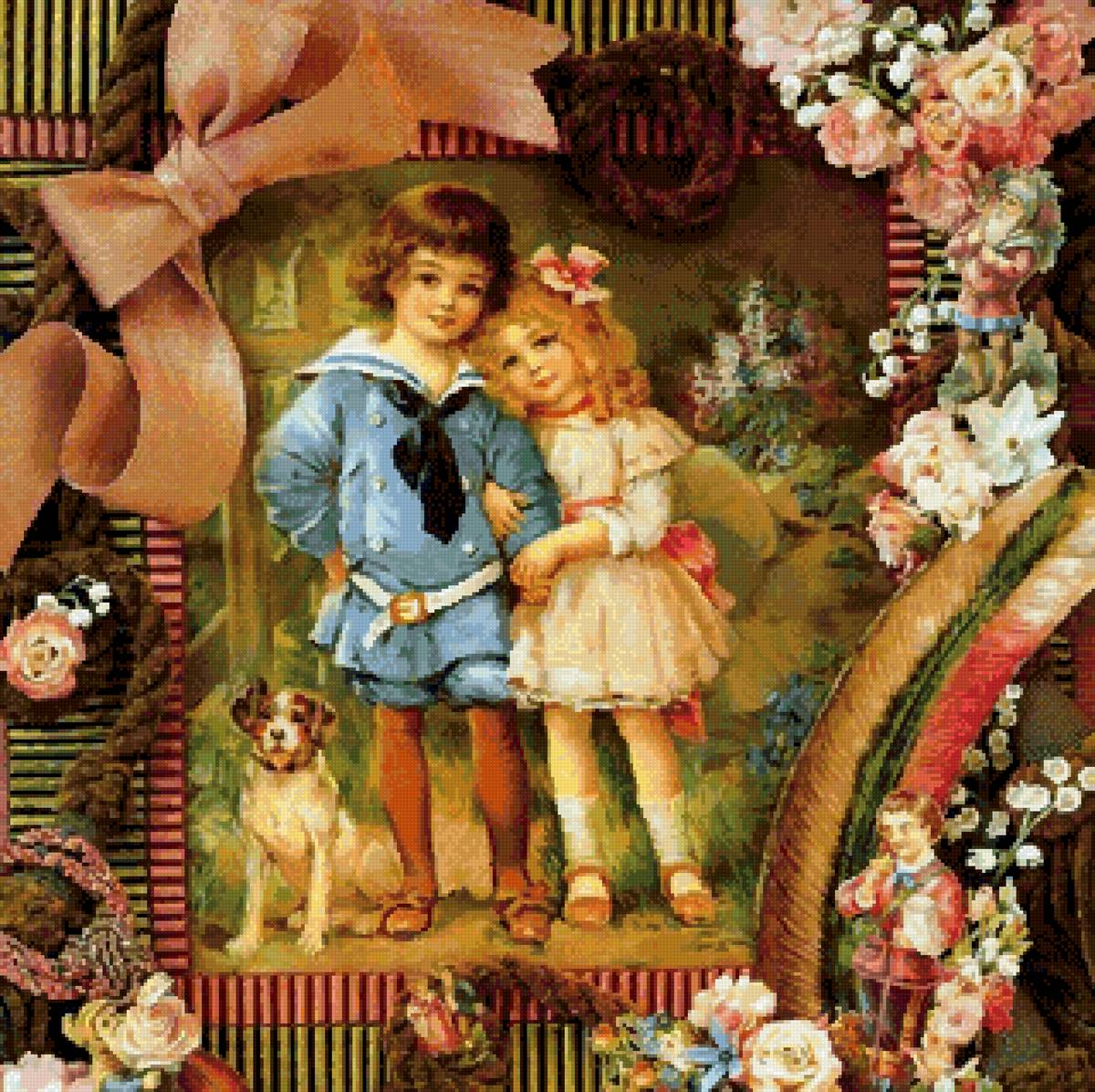 №2787396 - картина, дети, собака - предпросмотр