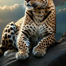 Схема вышивки «Леопард»