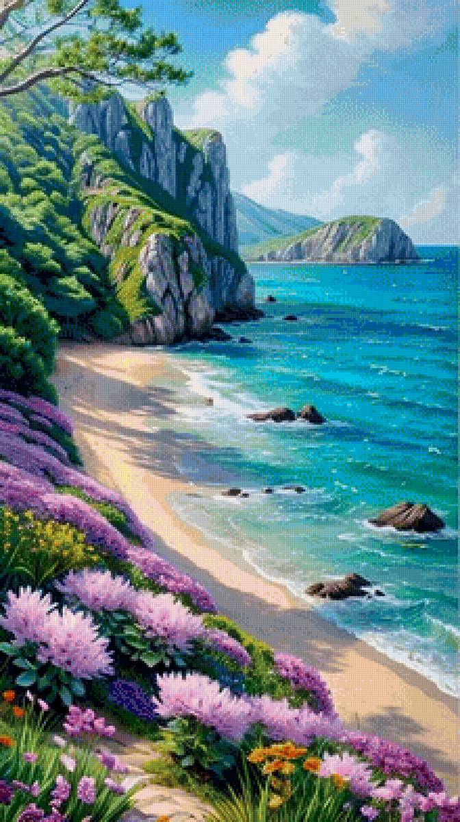 На берегу - пейзаж - предпросмотр