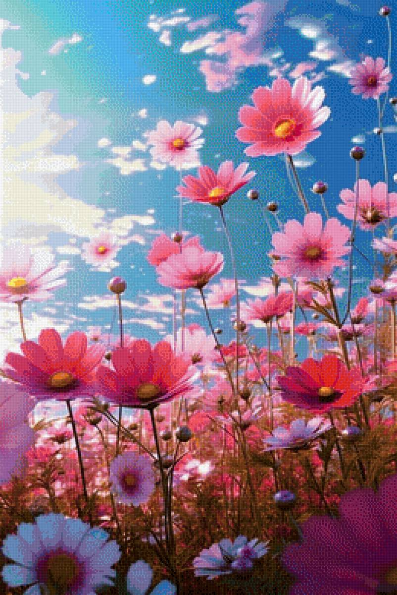 На лугу - пейзаж - предпросмотр