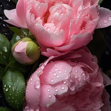 Схема вышивки «Пионы»