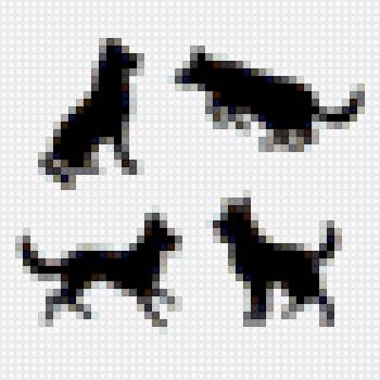 Siluetas perros - siluetas, perros - предпросмотр