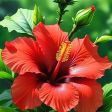 Схема вышивки «Гибискус»