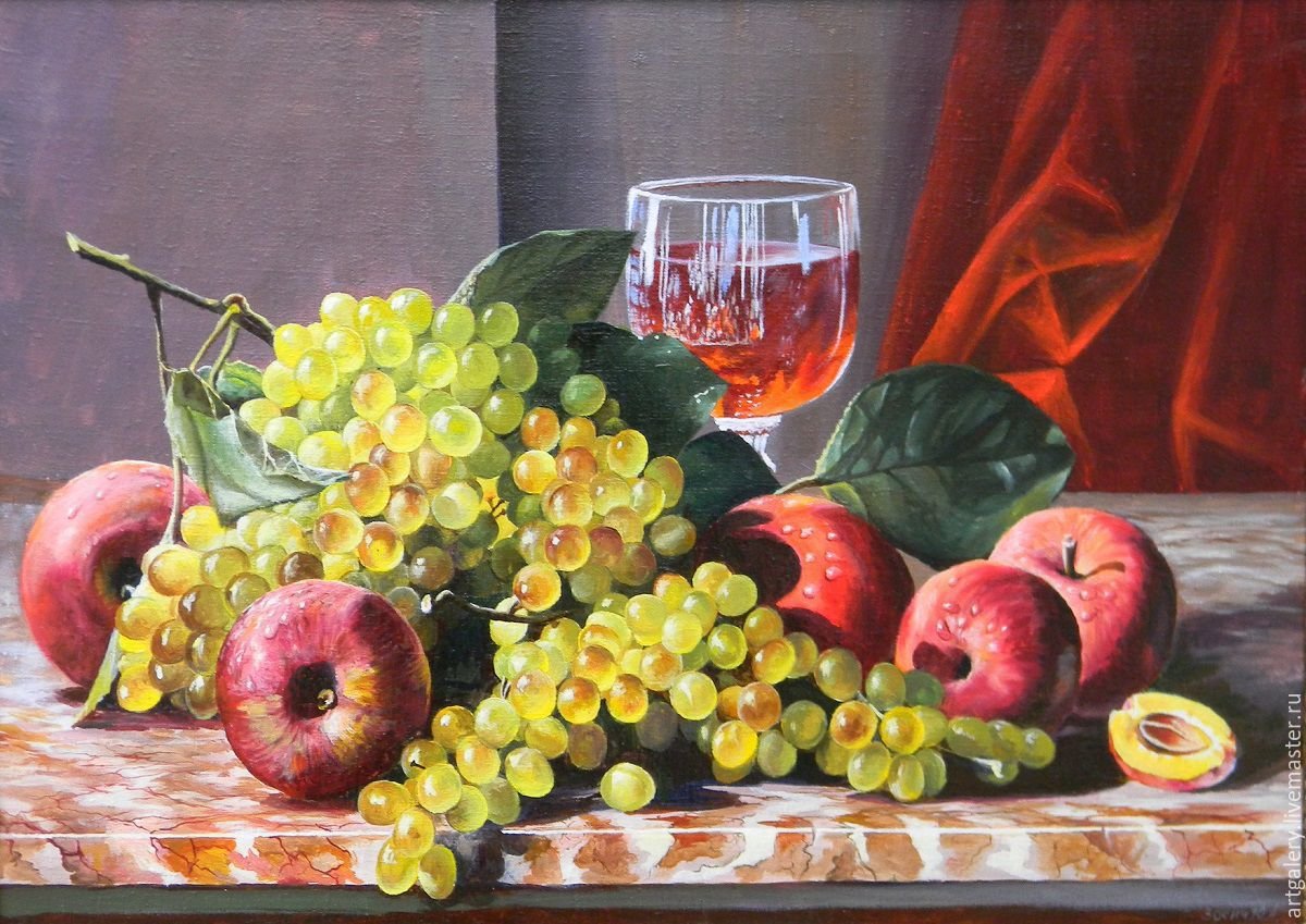 Осень - виноград, вино, натюрморт, осень - оригинал