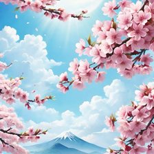 Схема вышивки «Цветение сакуры»