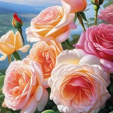 Схема вышивки «Розы»