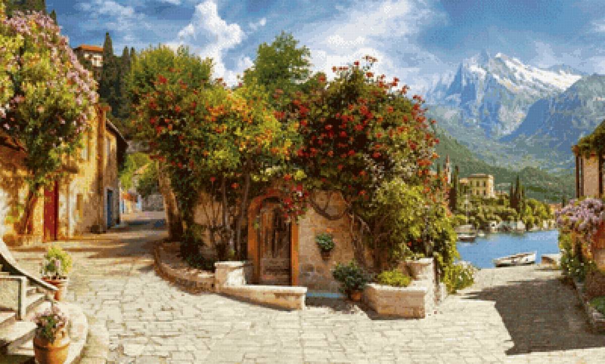 Италия - горы, море, морской пейзаж, италия - предпросмотр