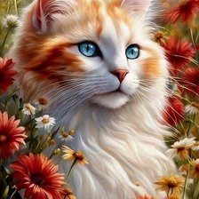 Схема вышивки «Рыжая котэ»