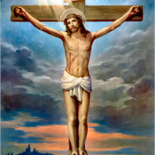 Схема вышивки «Иисус»