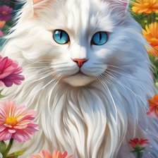 Схема вышивки «Белая котэ»