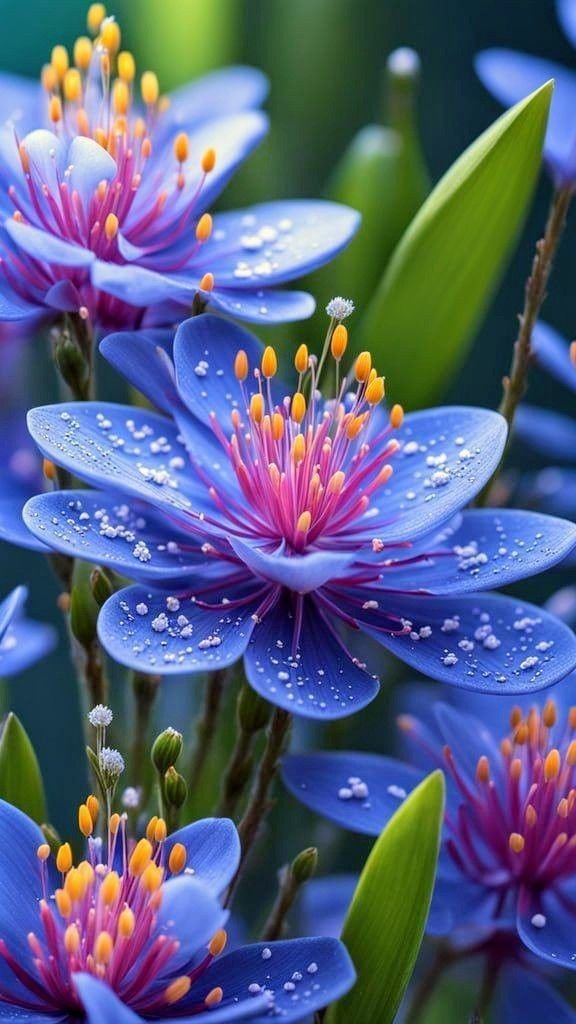 Голубые цветы - оригинал