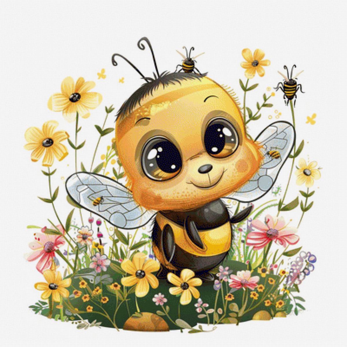 Cute Spring Animals - Bee - spring, animal, cute, bee - предпросмотр