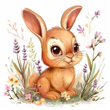 Схема вышивки «Cute Spring Animals - Rabbit»