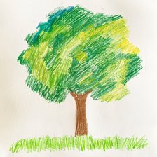 Схема вышивки «Child's Drawing of a Tree»