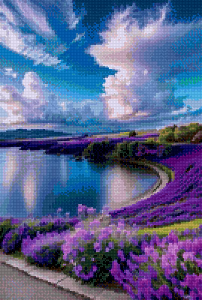 Лавандовый берег - цветы - предпросмотр