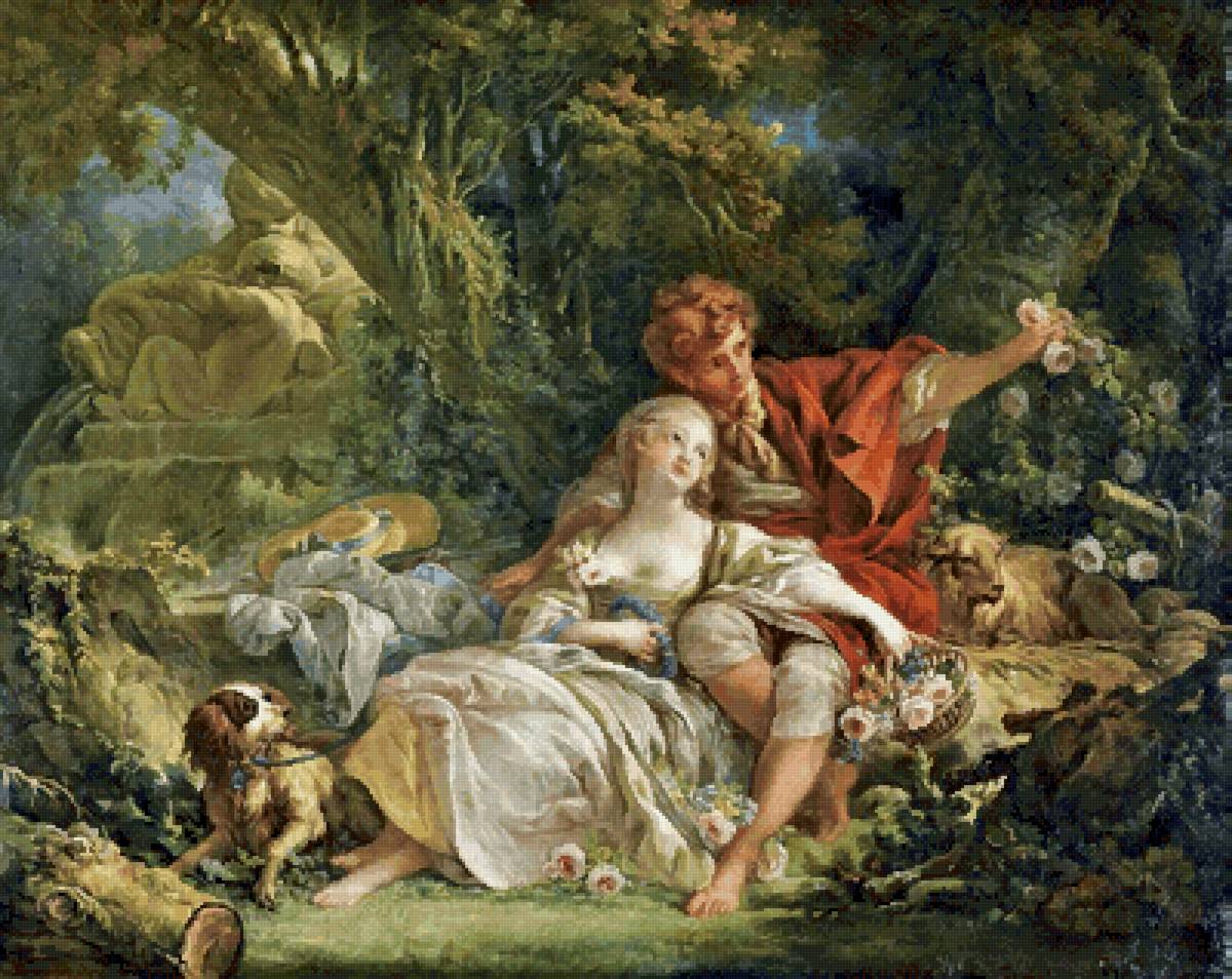 Худ. Франсуа Буше - картина, франсуа буше, пастораль - предпросмотр