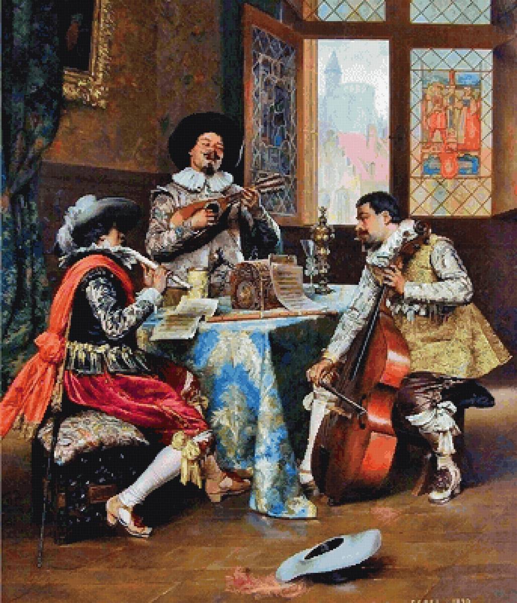 Худ. Александр Лесрель - лесрель, трио, музыканты - предпросмотр