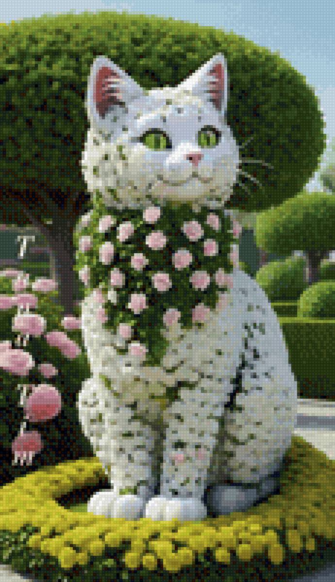 Цветочный котик. - коты - предпросмотр