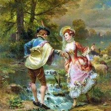 Схема вышивки «Худ. Чезаре-Огюст Детти»