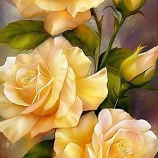 Схема вышивки «Жёлтые розы»