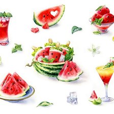 Схема вышивки «арбуз»