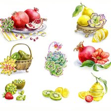 Схема вышивки «фрукты»