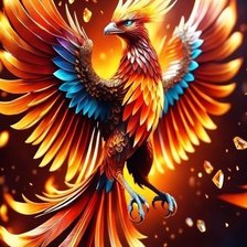 Схема вышивки «Феникс 🔥🐦»