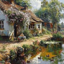 Схема вышивки «Jutarnji caj»