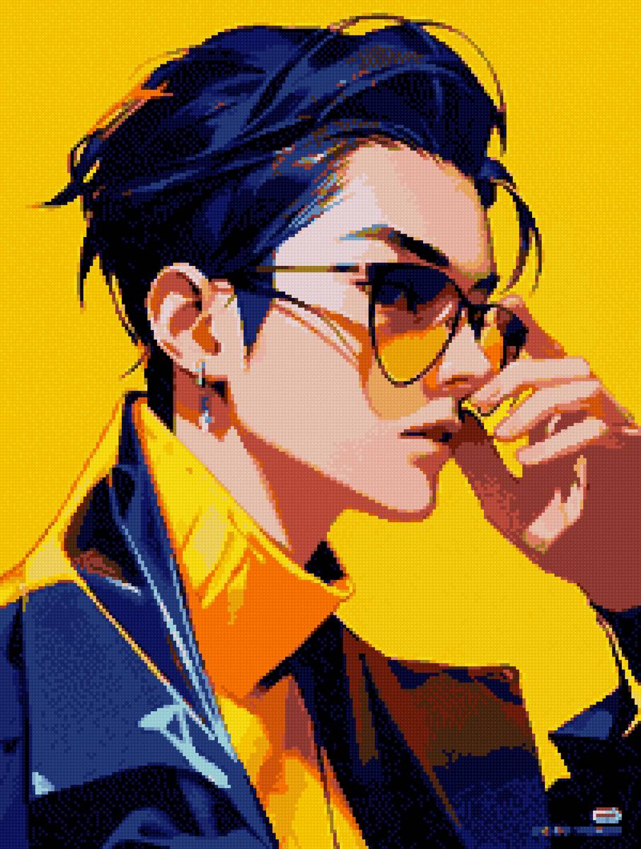 Парень в желтых очках - предпросмотр