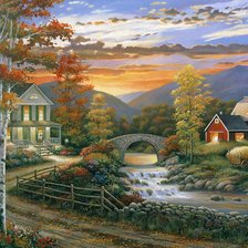 Схема вышивки «Осенний вечер»