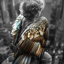 Схема вышивки «ангел на крыше»