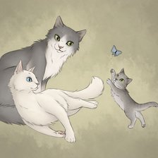 Схема вышивки «Котята»