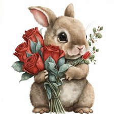 Схема вышивки «кролик»