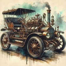 Схема вышивки «Старинный автомобиль»