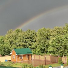 Схема вышивки «Деревня домик квадрат»