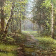 Схема вышивки «летний лес»