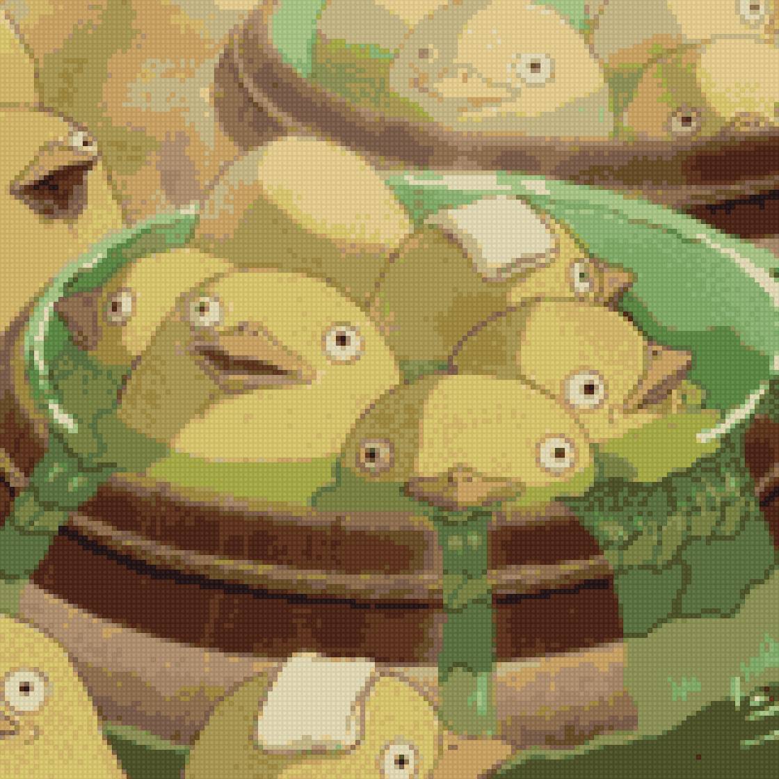 цыплята - цыплята, животные, миядзаки, птицы, аниме - предпросмотр