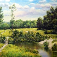 Схема вышивки «Летний пейзаж»