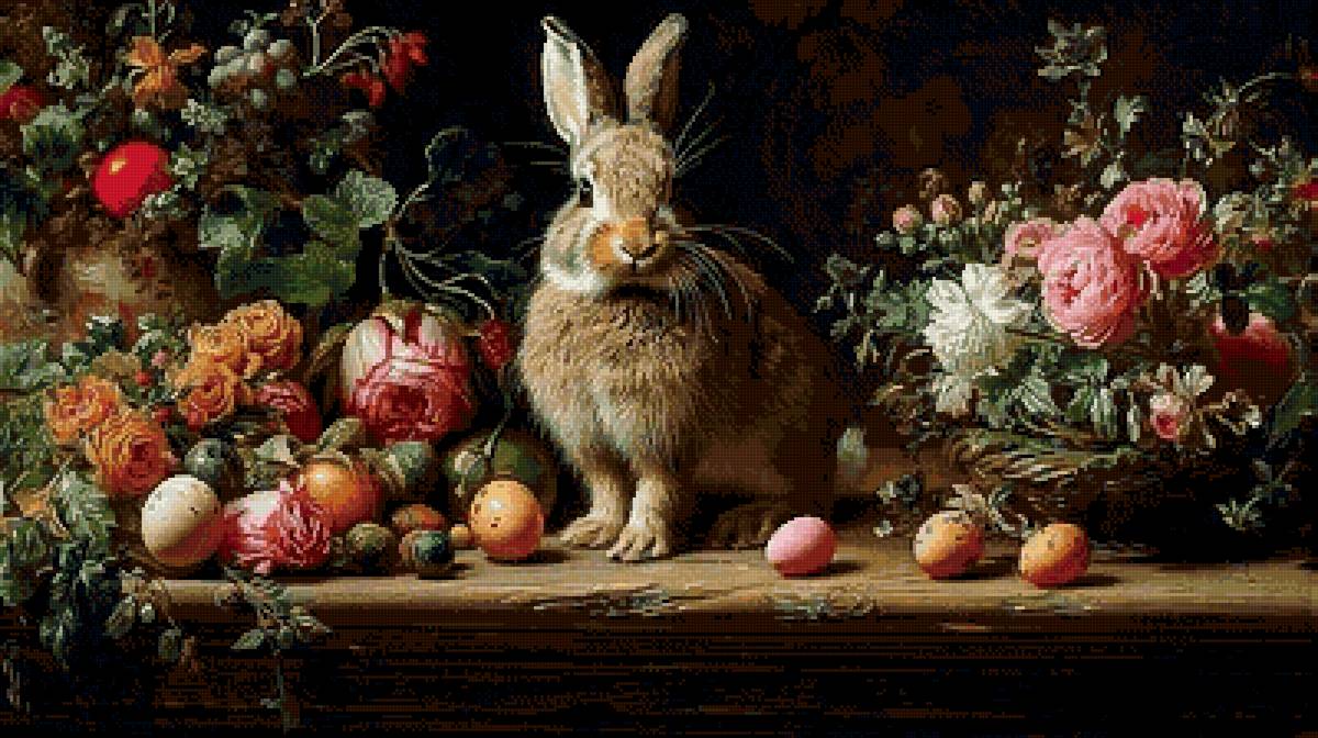 №2798122 - цветы, кролик, животные - предпросмотр