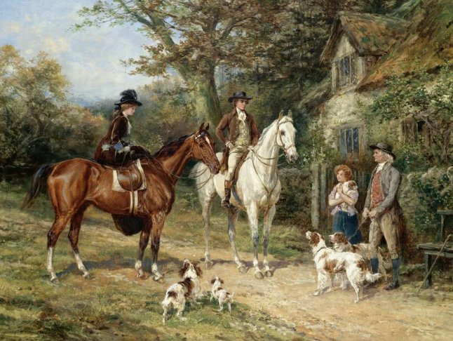 Худ. Хейвуд Харди - прогулка, хейвуд харди, кони - оригинал