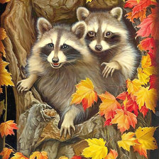 Схема вышивки «Енотики»